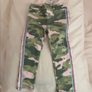 Pink green camo pants